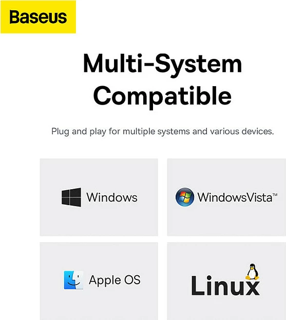 HUB USB-C Baseus UltraJoy Series, 4 porta USB-A 3.2 Gen 1, 5Gbps, gri