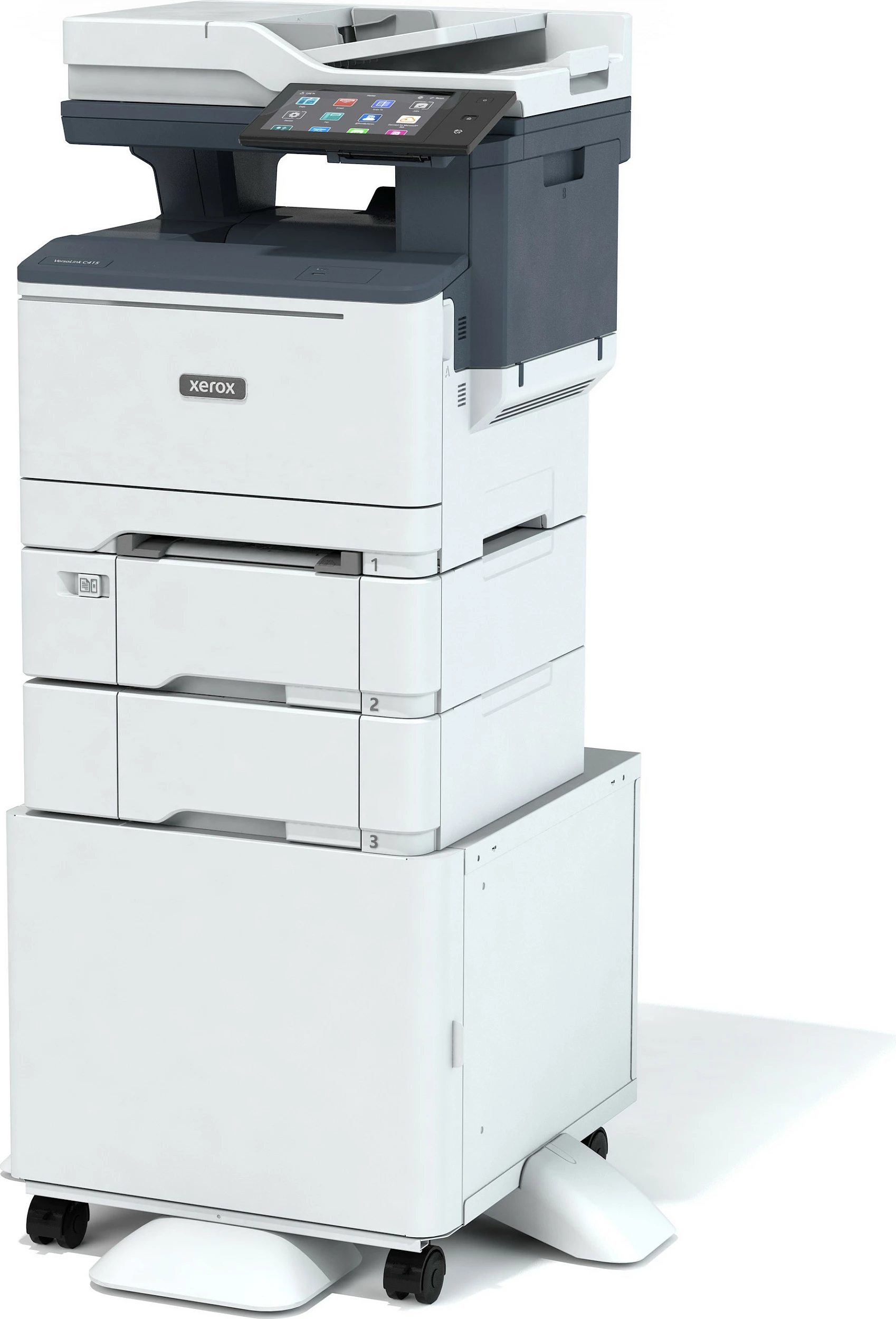 Printer multifunksional Xerox VersaLink C415DN, USB/LAN, print/scan/kopje/fax, duplex, gri/blu