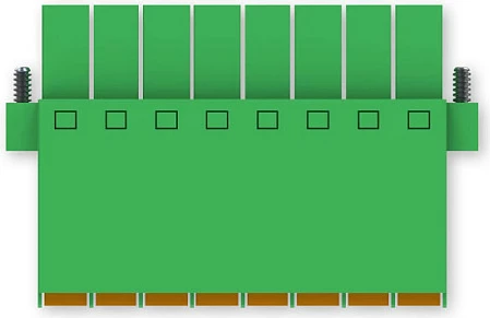 Konektor I/O Teltonika Networks 2x8-pin (16-pin), terminal block, i gjelbër