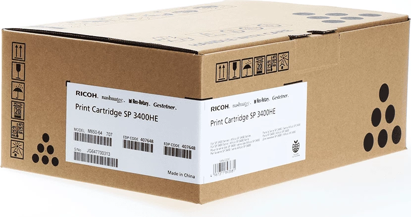 Toner Ricoh SP 3400HE 407648 rendiment 5000 faqe, e zezë, paketim 1 copë