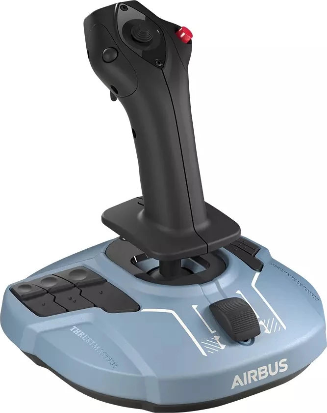 Joystick fluturimi Thrustmaster TCA Sidestick Airbus Edition, HallEffect, për PC/Windows, me 4 module të ndërrueshme, blu e çelët/zezë, set me 4 kapakë