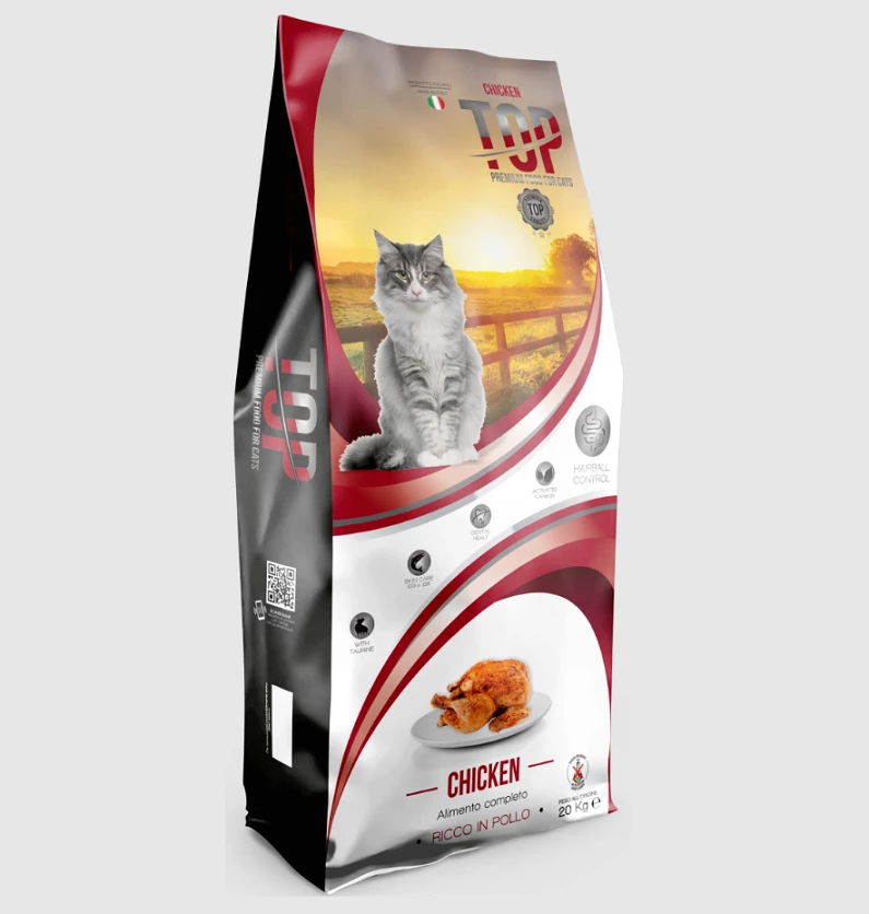 Ushqim me mish pule per mace te rritura, Top Cat, 20 kg