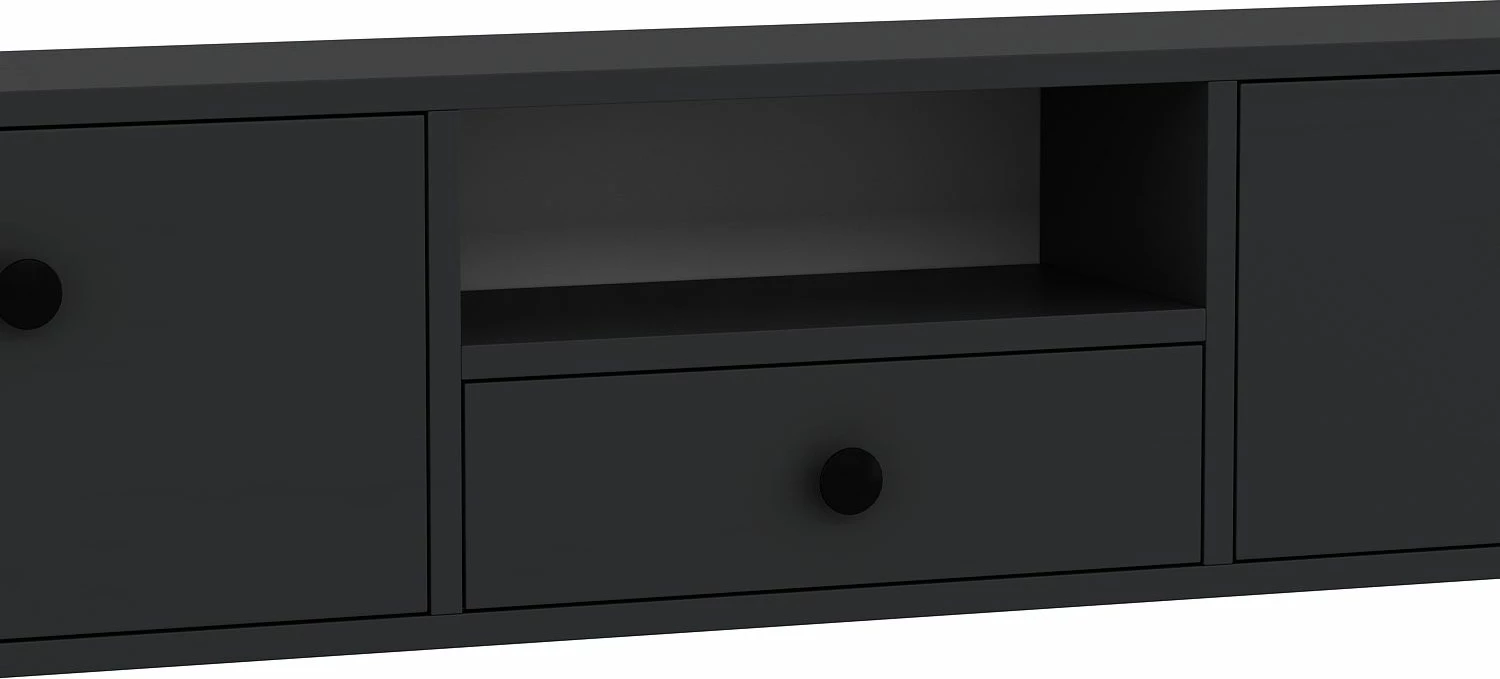 Komodë TV Skye Decor, anthracite, e zezë, 1301-DROP-1