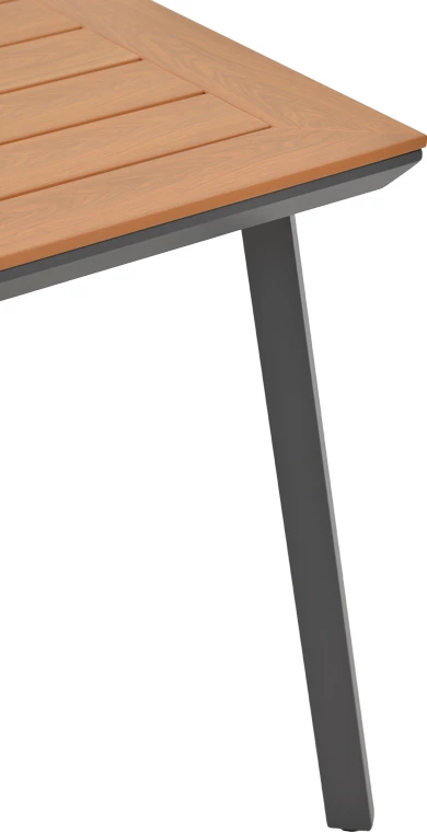 Tavolinë me karrige Synergy-Vitality set prej 3 copash alumini dhe kompensatë ngjyrë natyrale 80x80x74cm