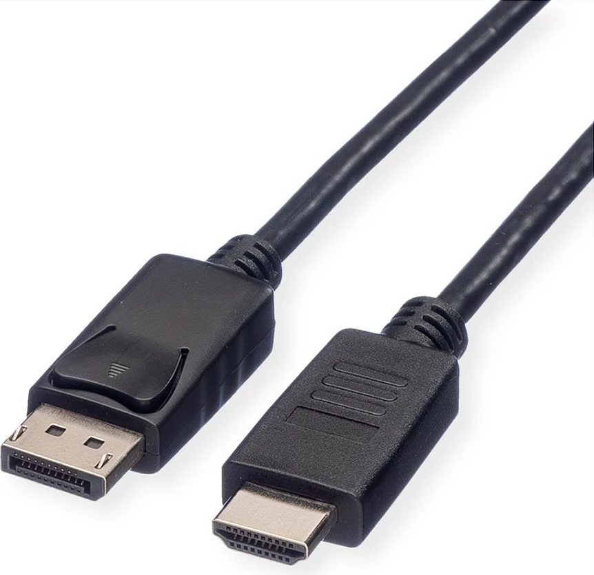 Kabllo ROLINE 11445780 DisplayPort në HDMI, 1m, 60Hz, e zezë
