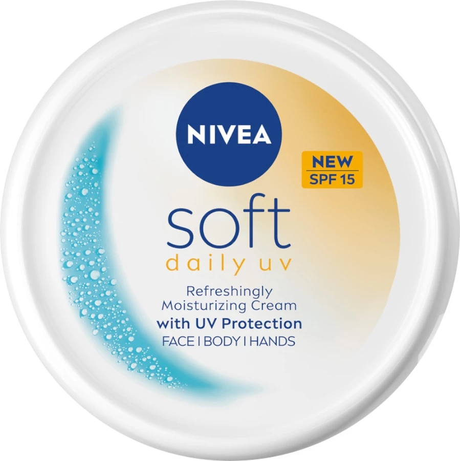 Krem hidratues me SPF Nivea Soft Daily UV Moisturizing Cream SPF15 për femra, 200ml