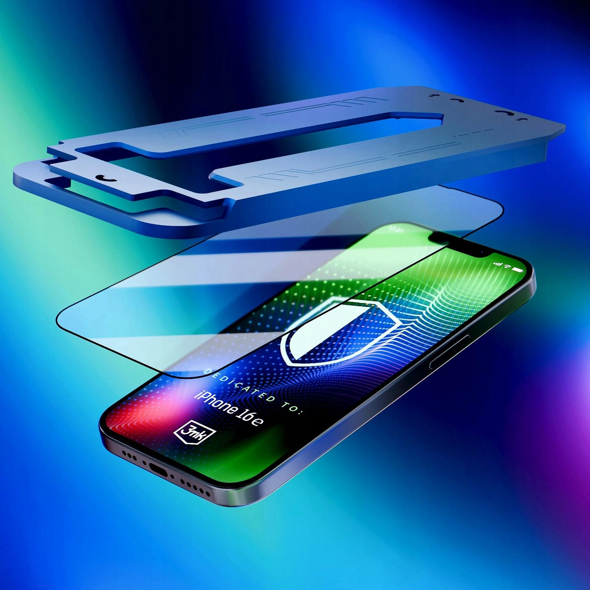 Xham i kalitur mbrojtës për ekran 3MK HARDY® Ultra Glass™ për Apple iPhone 16E, 9H, me aplikator (set)