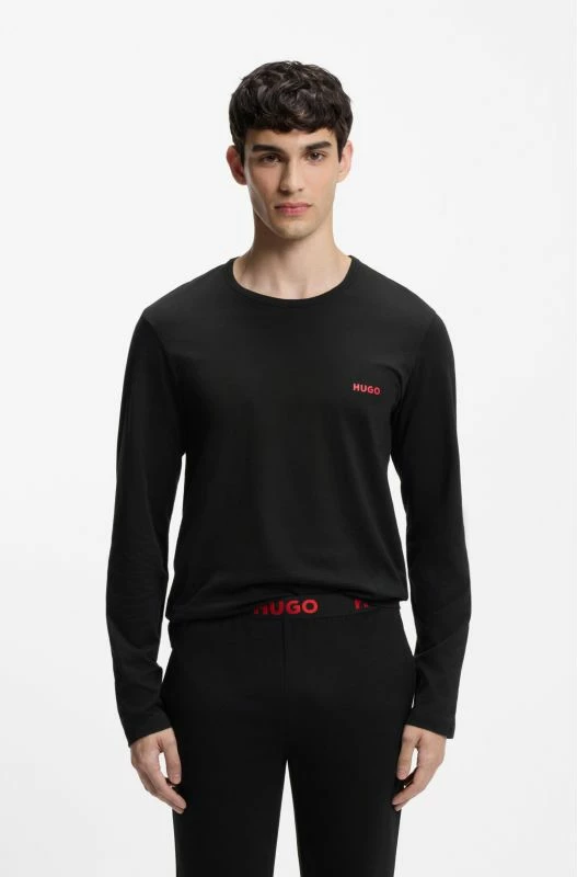 Këmishë për meshkuj Hugo Bodywear LS-SHIRT 50492631-001, e zezë [Madhësia: M]