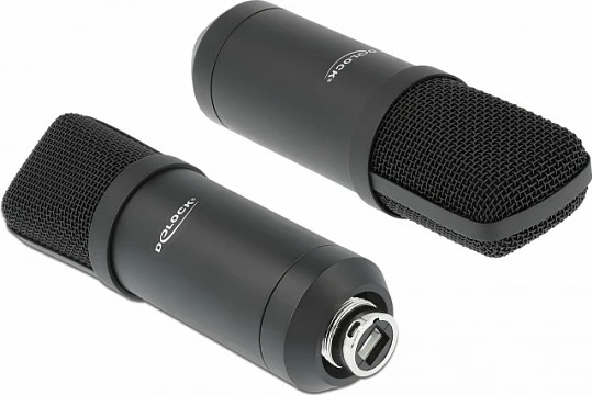 Mikrofon USB kondensator DeLOCK 66300, 24-bit/192 kHz, unidireksional, me pop filter, i zi