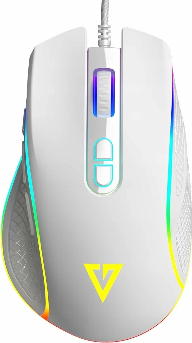 Maus Modecom Volcano Veles M-MC-VELES-200 12800 DPI RGB me kabllo USB 8 butona e bardhë