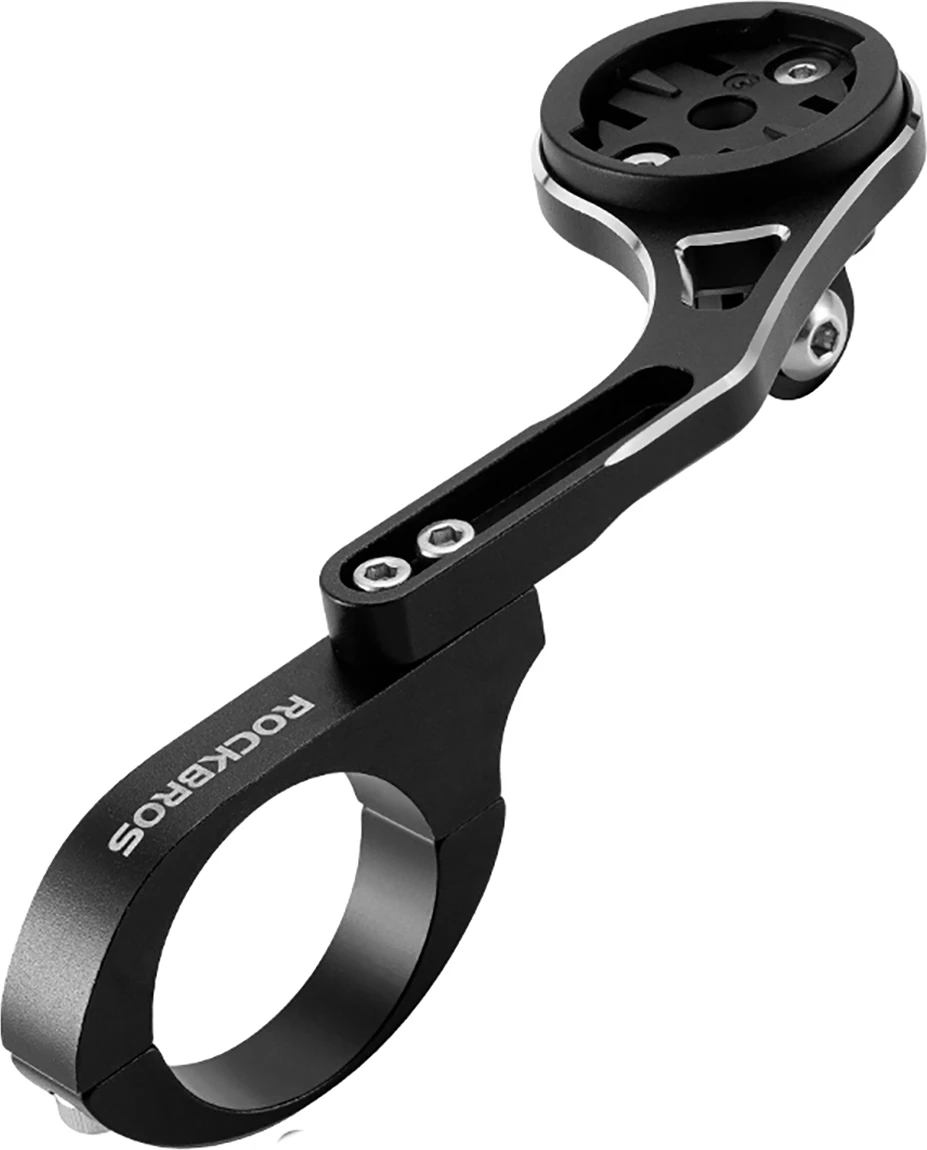 Mbajtëse timoni biçiklete Rockbros FK-301 2-në-1, për kompjuter Garmin/Wahoo/Bryton + dritë/kamerë GoPro, 31.8 mm, E zezë