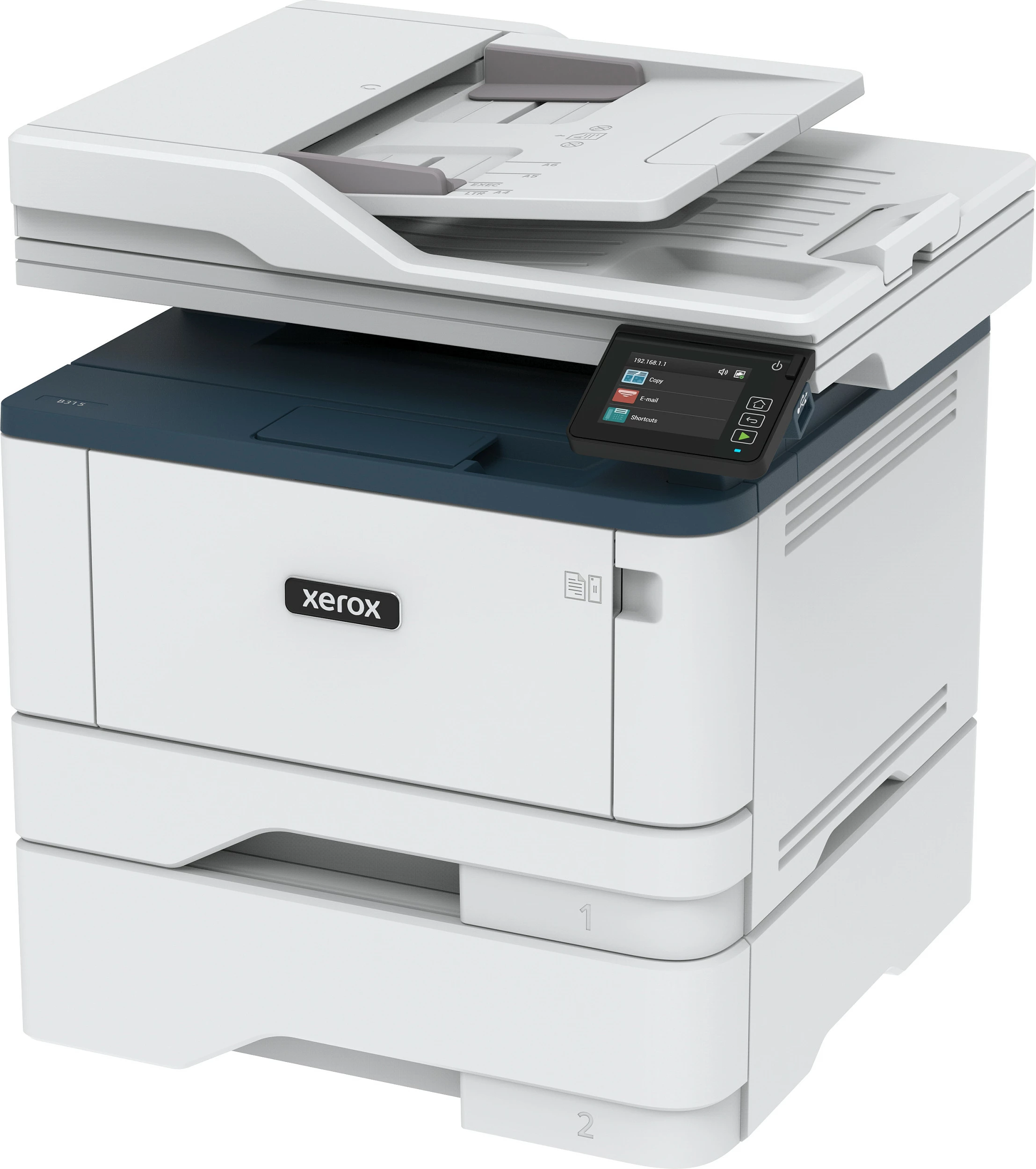 Printer multifunksional Xerox B315, laser, mono, wireless, duplex, 2 kaseta, 350 fletë, A4, blu/bardhë