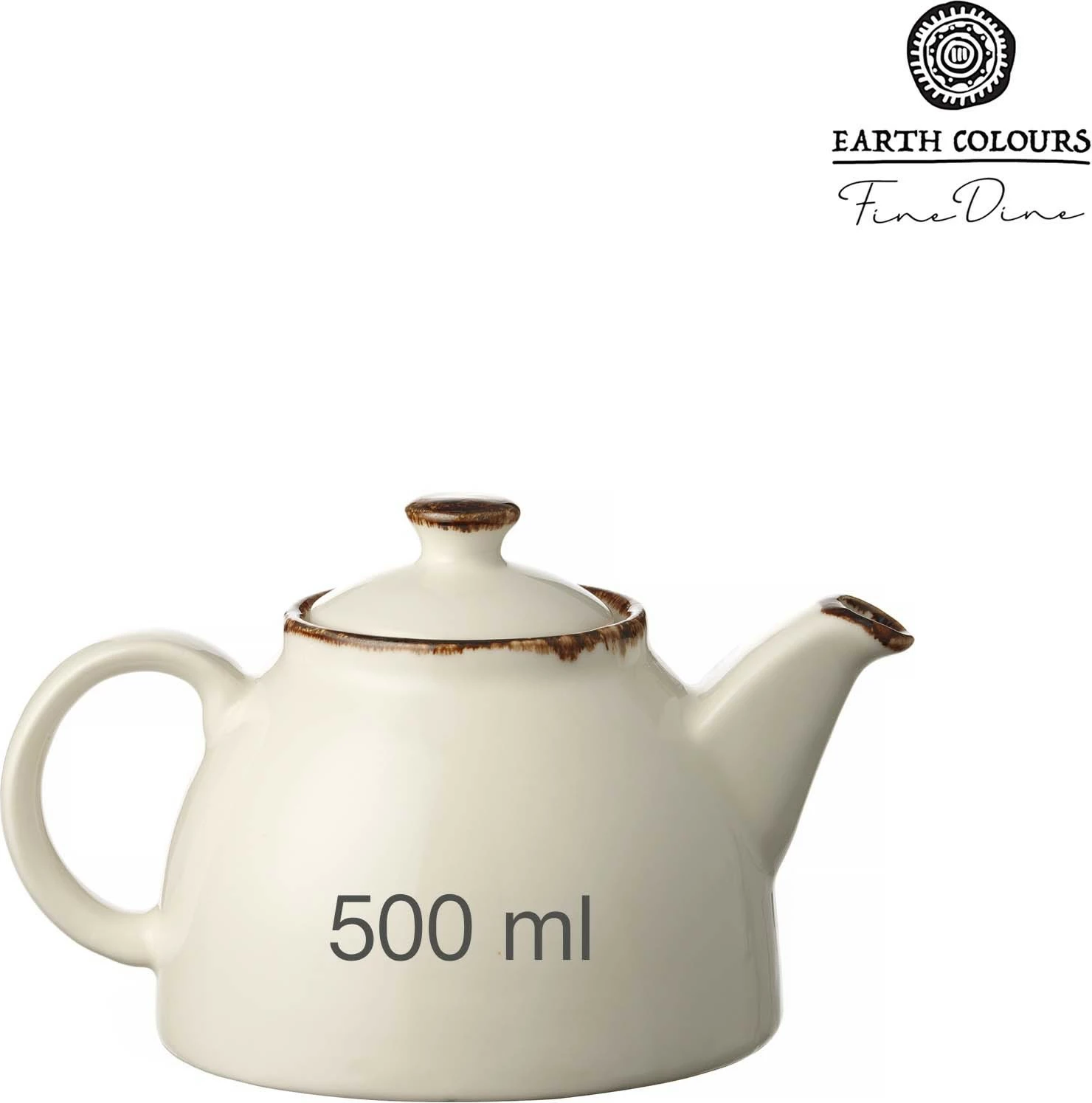 Çajnik Fine Dine Vanilla 500 ml, krem, set 4 copë