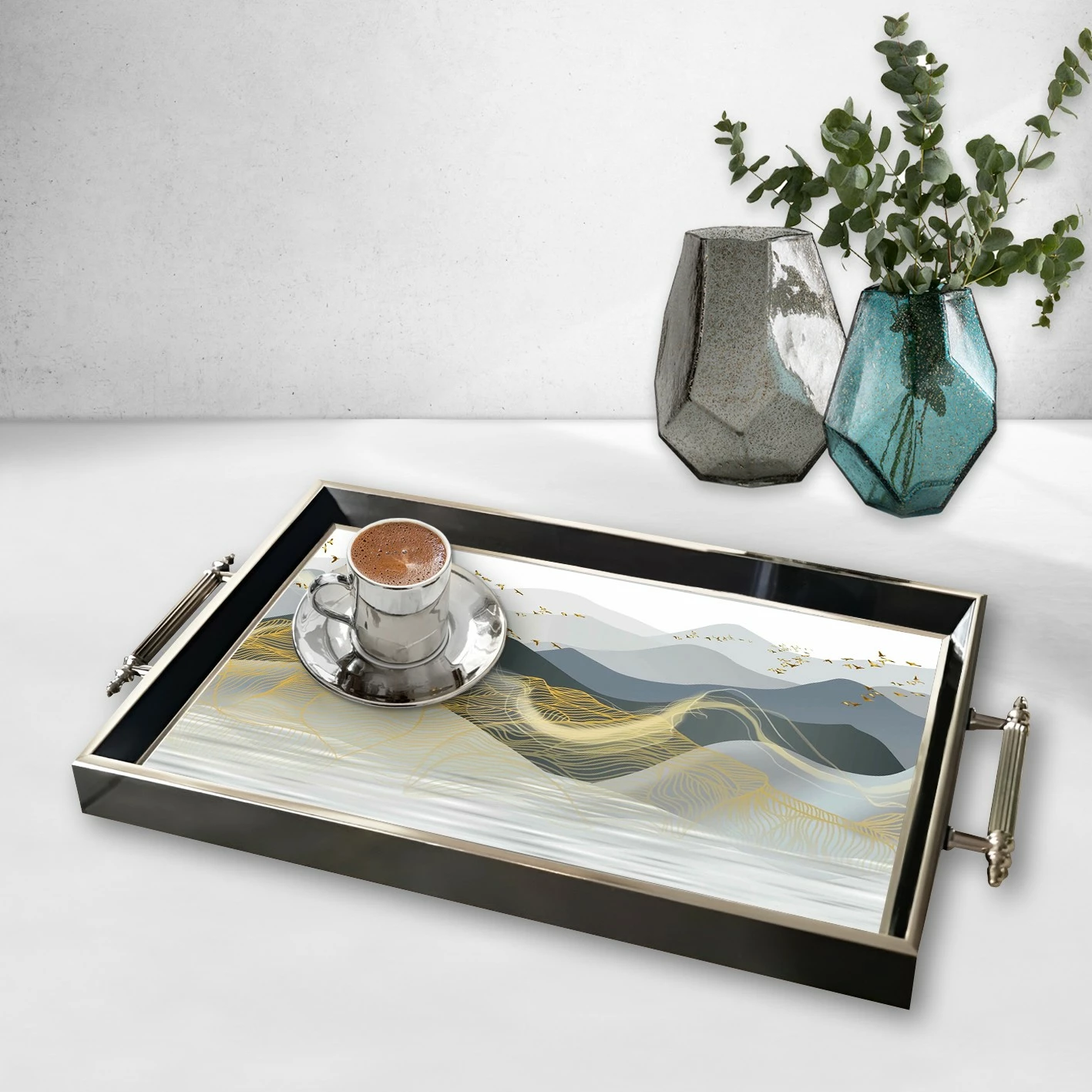 Tabaka xhami me dizajn artistik, shumëngjyrëshe, Aberto Design, TPG9806