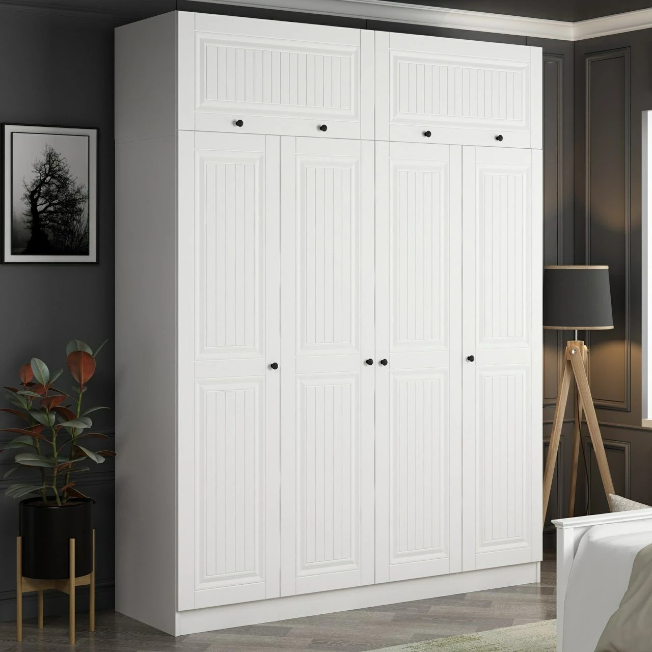 Dollap Skye Decor, i bardhë, Kale - 5136