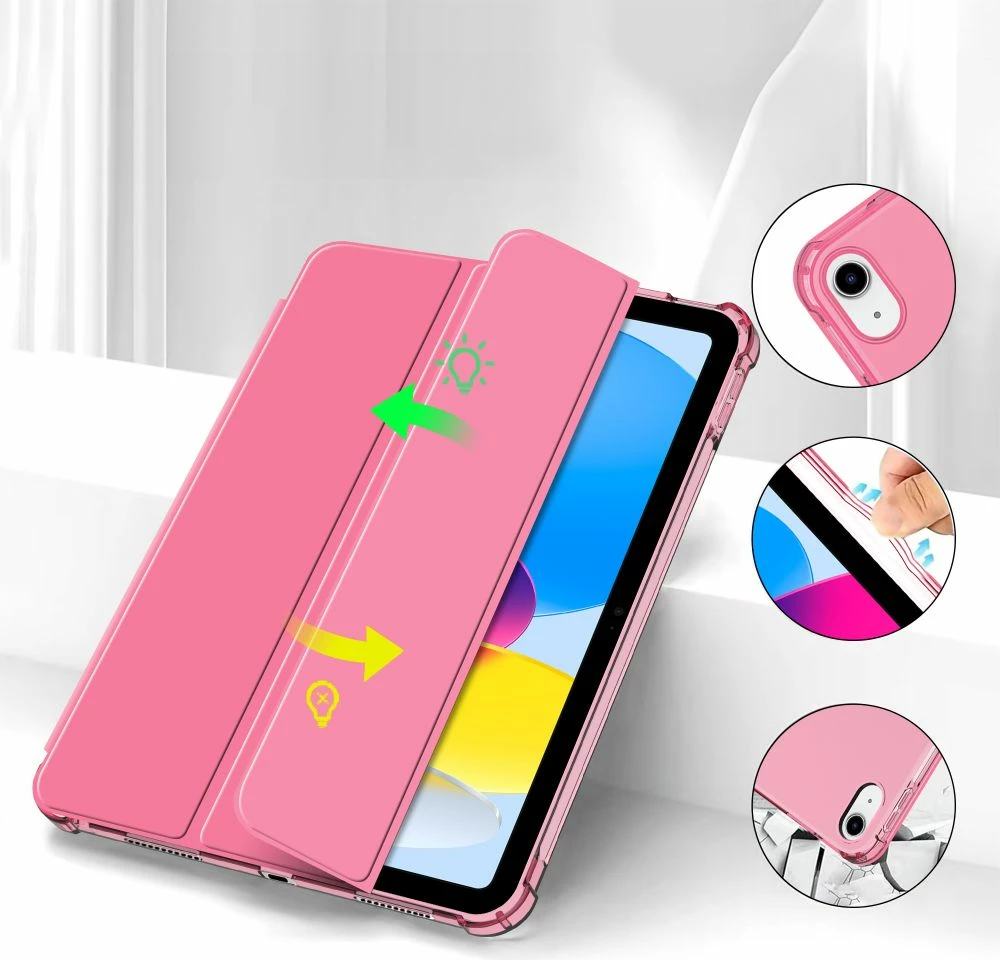 Mbështjellës Tech-Protect SC Pen Hybrid për iPad 10 (2022), Rozë Transparent