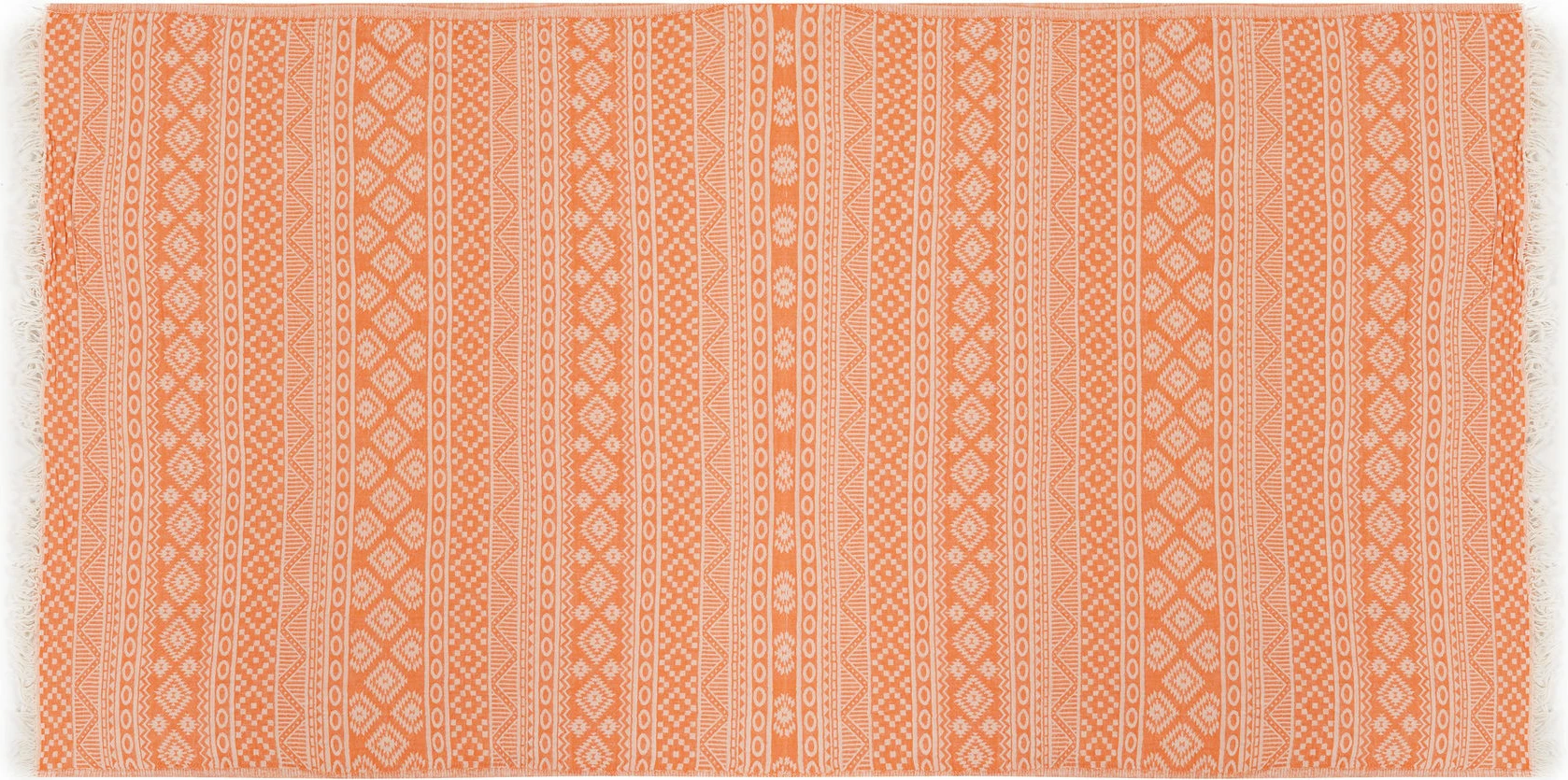 Peshqir plazhi Fouta, model qilimi, portokalli, Mijolnir, 90x170cm