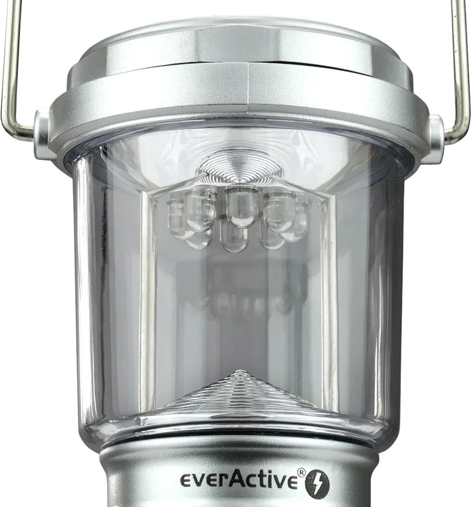 Fener kampingu, everActive EL-25, 25 lumens, 8 LED, deri 50 orë, 4x AA, e zezë