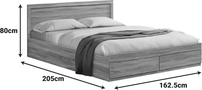 Krevat Olympus me sirtarë, ngjyrë wenge, 160x200cm