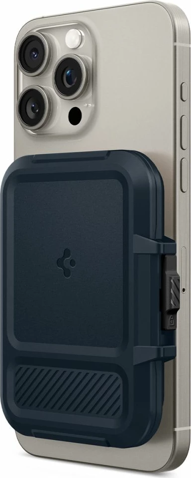 Mbështjellës Spigen Lock Fit MagSafe për kartela, Blu e errët