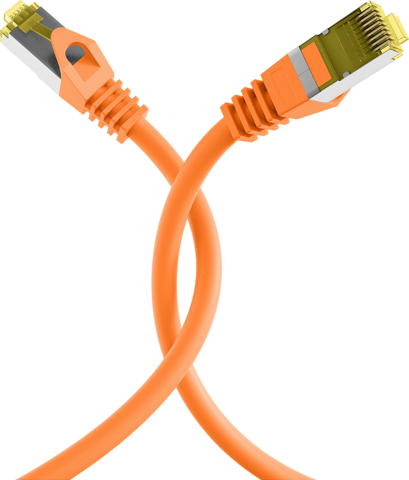 Kabllo rrjeti EFB Elektronik MK7001.0, Cat6a S/FTP, 0.15 m, RJ45-RJ45, 10 Gbps, portokalli