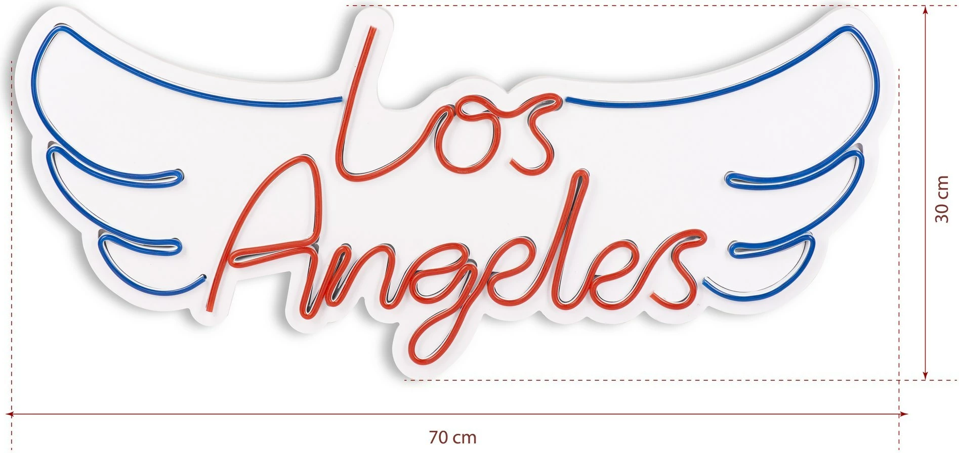 Dritë dekorative plastike LED, Los Angeles, e kuqe dhe e kaltër