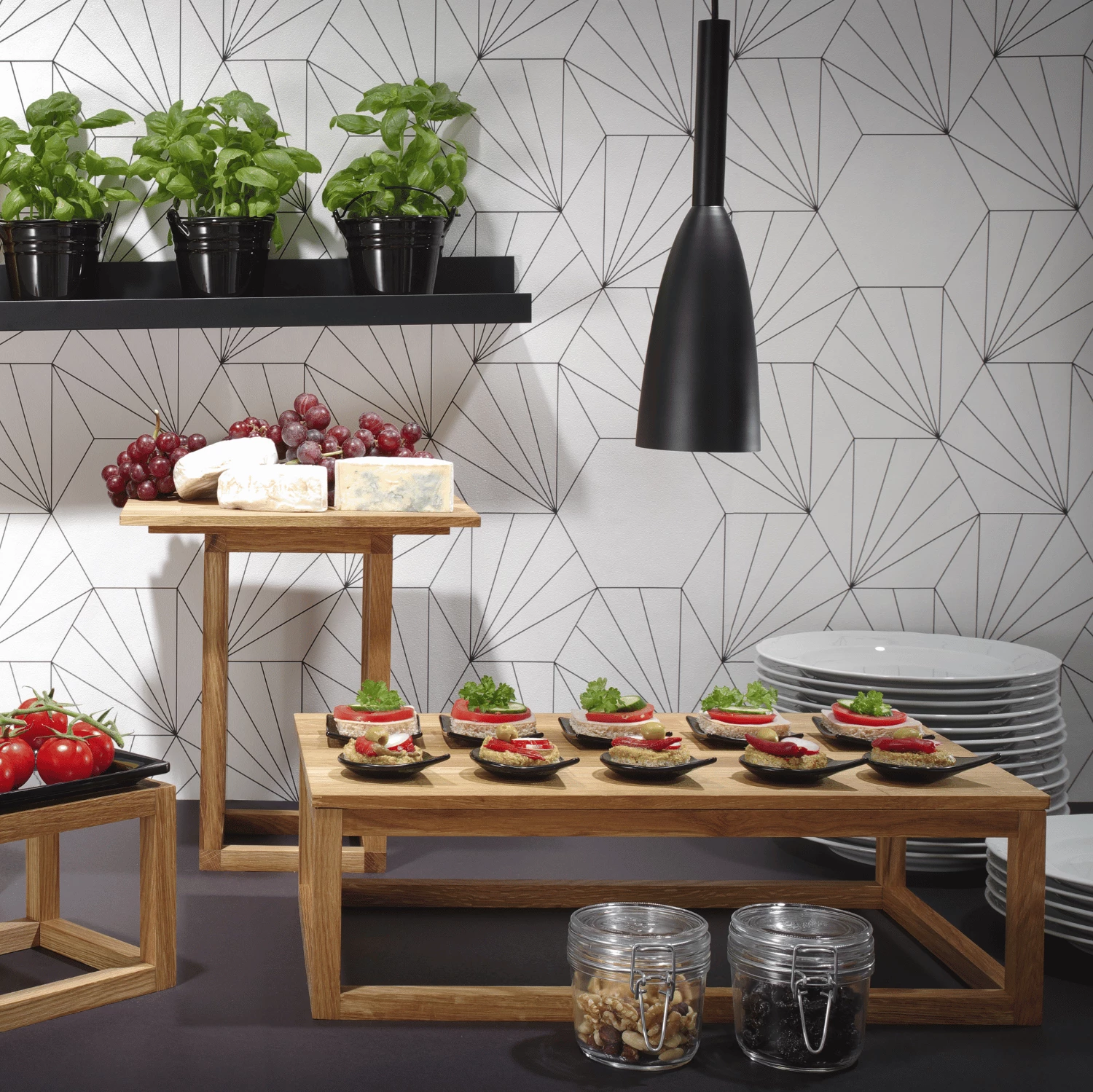 Tabaka bufeti druri lisi, Fine Dine Madeira, GN 1/1 530x325x20 mm, ngjyrë natyrale