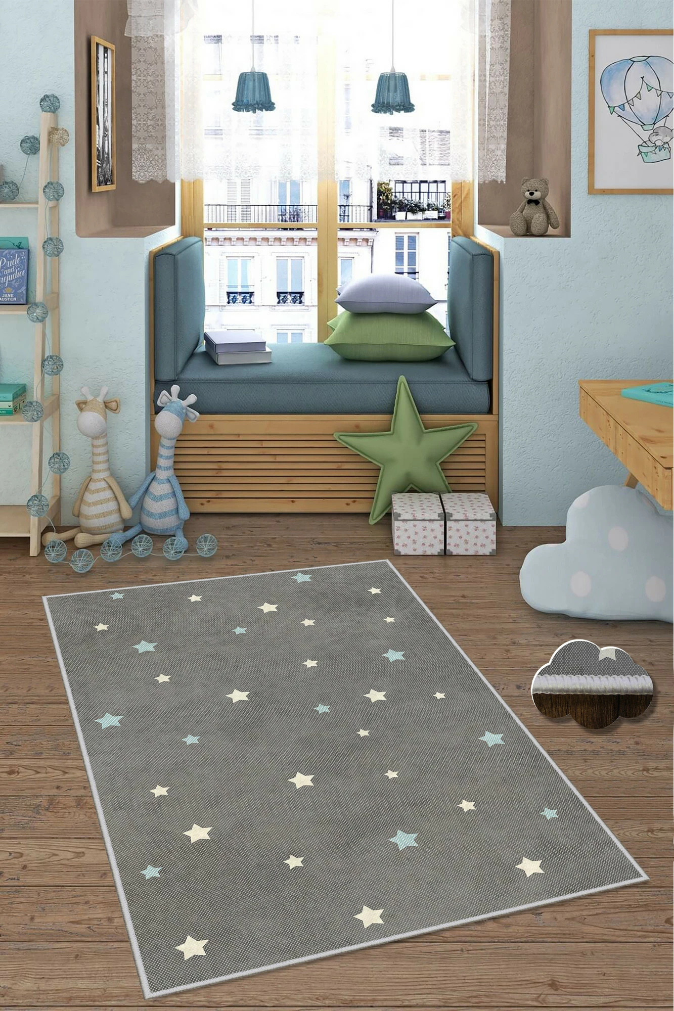 Qilim për korridor, shumëngjyrësh, Conceptum Hypnose, 100x150cm, WOOKECE019-MAVİ