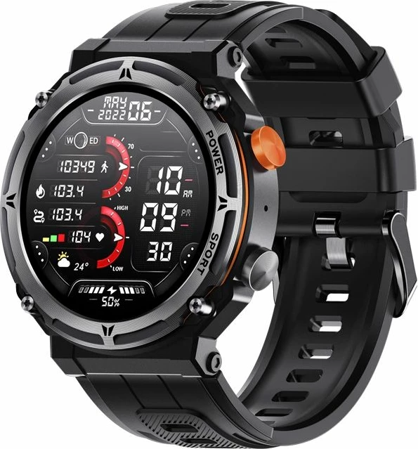 Smartwatch VELTORI për meshkuj, e zezë