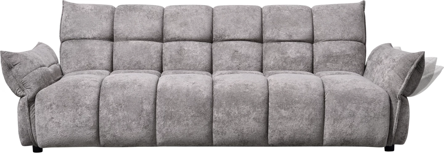Krevate divan MELU, material gri, susta xhepi, 240-250x90x85cm