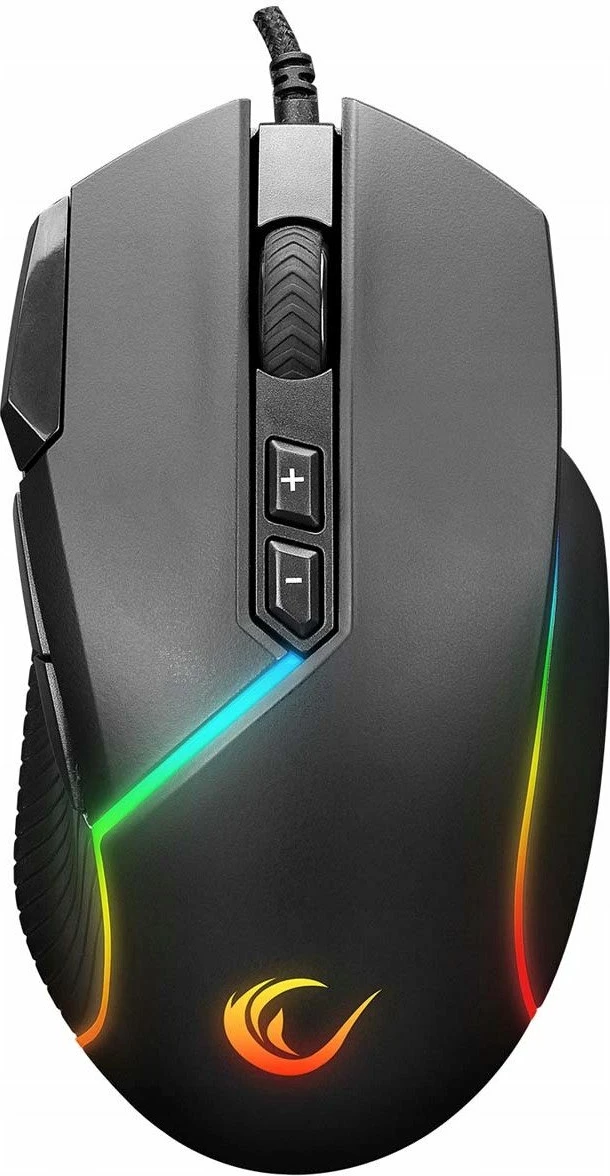 Maus gaming Rampage SMX-G39 Comfort, 12800 DPI, USB me kabllo 1.8 m, RGB, e zezë