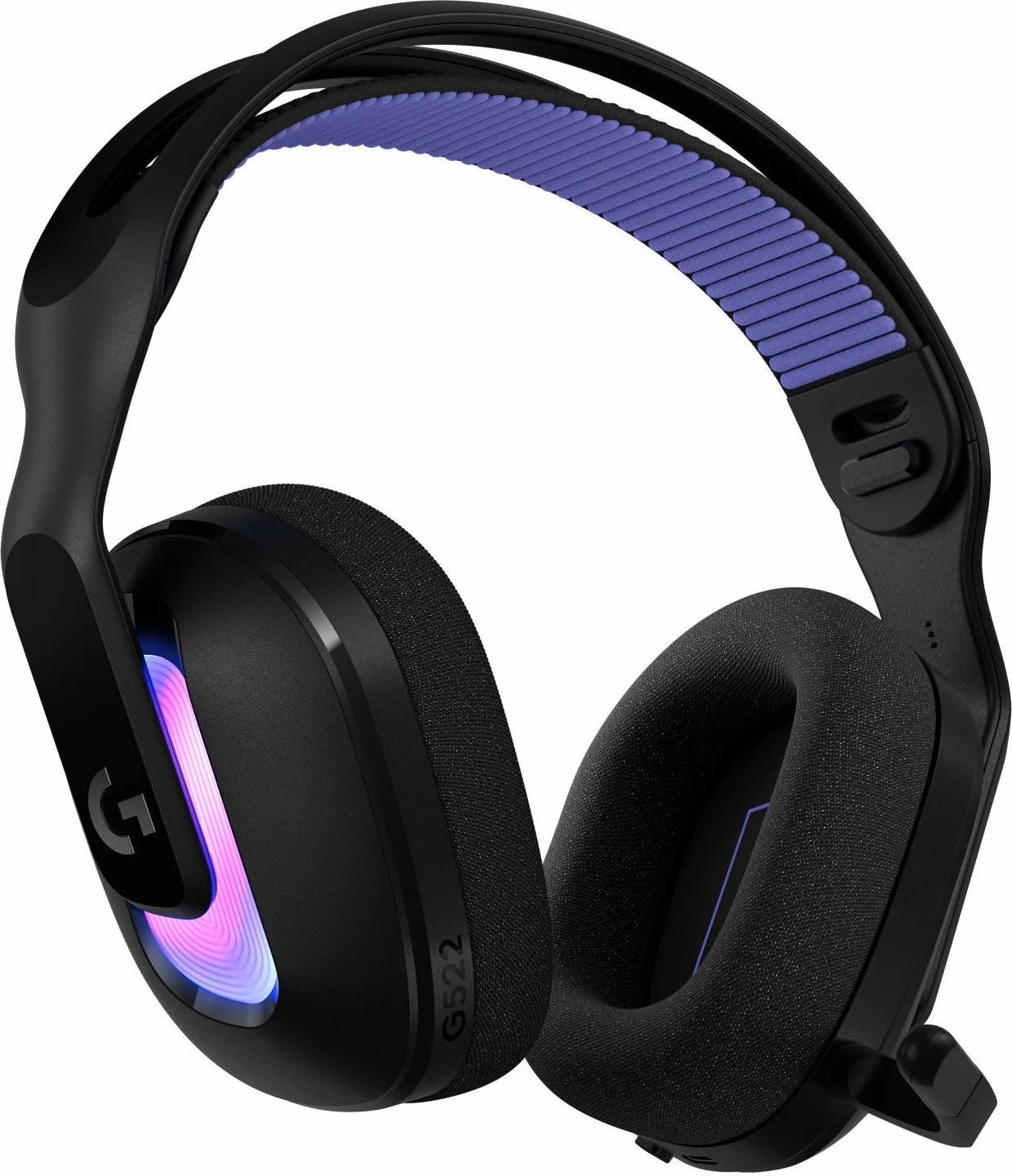 Kufje gaming Logitech G522 LIGHTSPEED 981-001544, pa tela, RGB, USB/USB-C, Bluetooth, të zeza