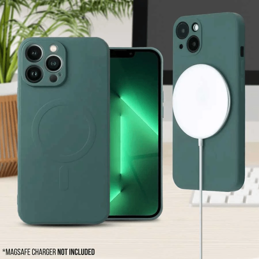 Mbështjellës ONASI MagSafe Cover për iPhone 13 Pro, silikon mat, MPN 16078, jeshile matte