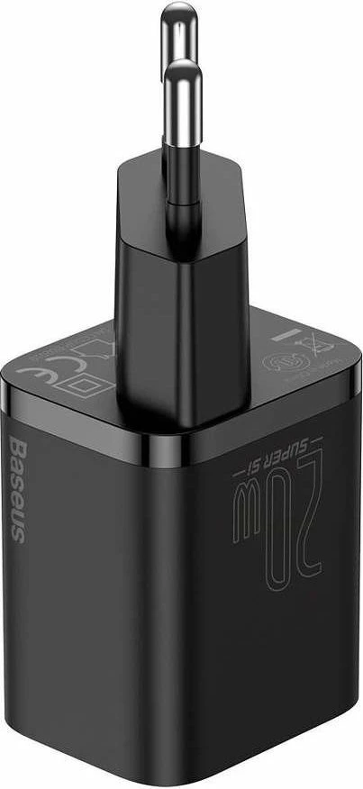 Karikues rrjeti Baseus Super Si TZCCSUP-B01 20W USB-C PD/QC 3A set me kabllo USB-C në Lightning 1 m i zi