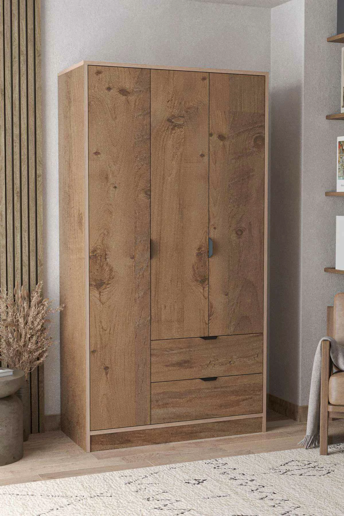 Dollap Skye Decor Arden 3, ngjyrë Atlas Pine
