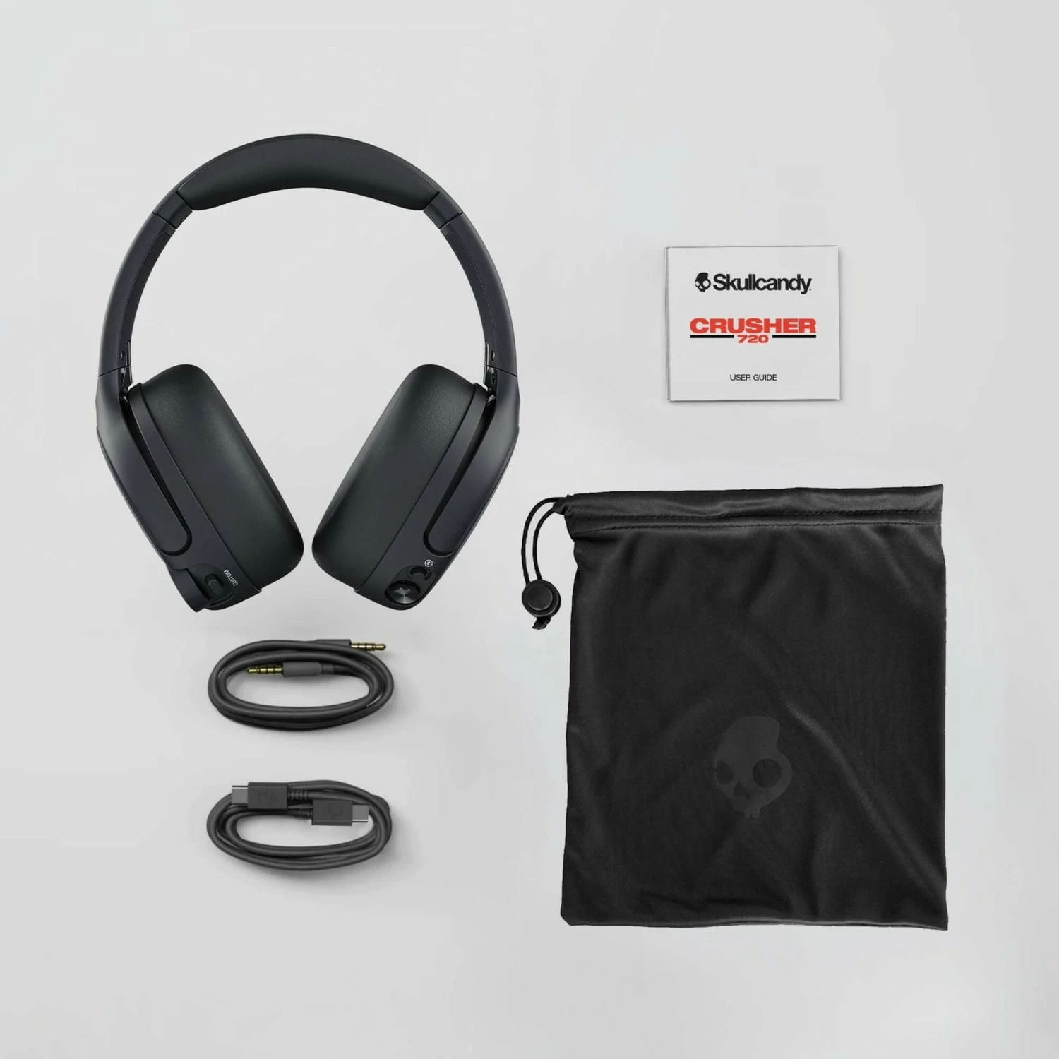 Kufje Skullcandy Crusher 720, Bluetooth 5.3, ANC, 65 orë, të palosshme, të zeza
