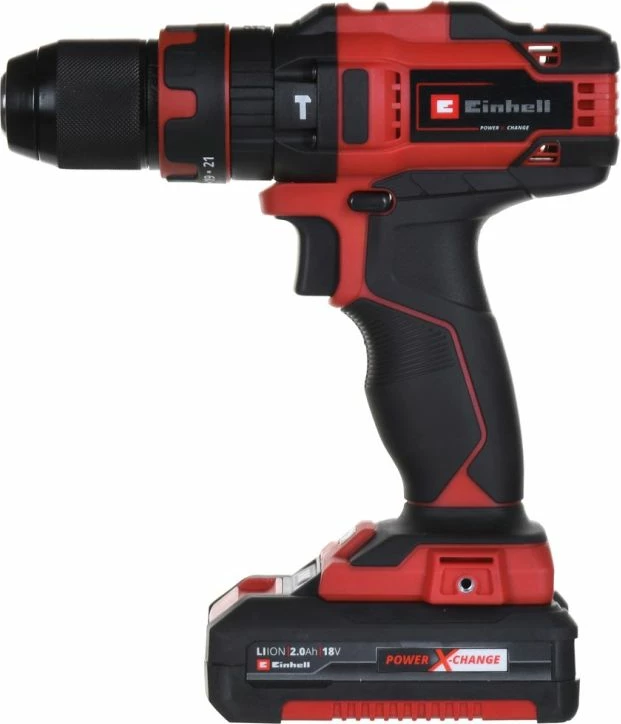 Shurubillë pa kabllo Einhell TE-CD 18/40 Li-i +64, e zezë/e kuqe, set me 2 bateri dhe 64 pjesë