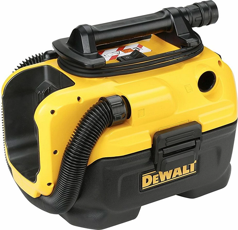 Fshesë industriale me vakum Dewalt DCV584L-QW, 7.5 L, HEPA, e lagësht/e thatë, pa bateri, e verdhë/zezë, set me zorrë 2 m