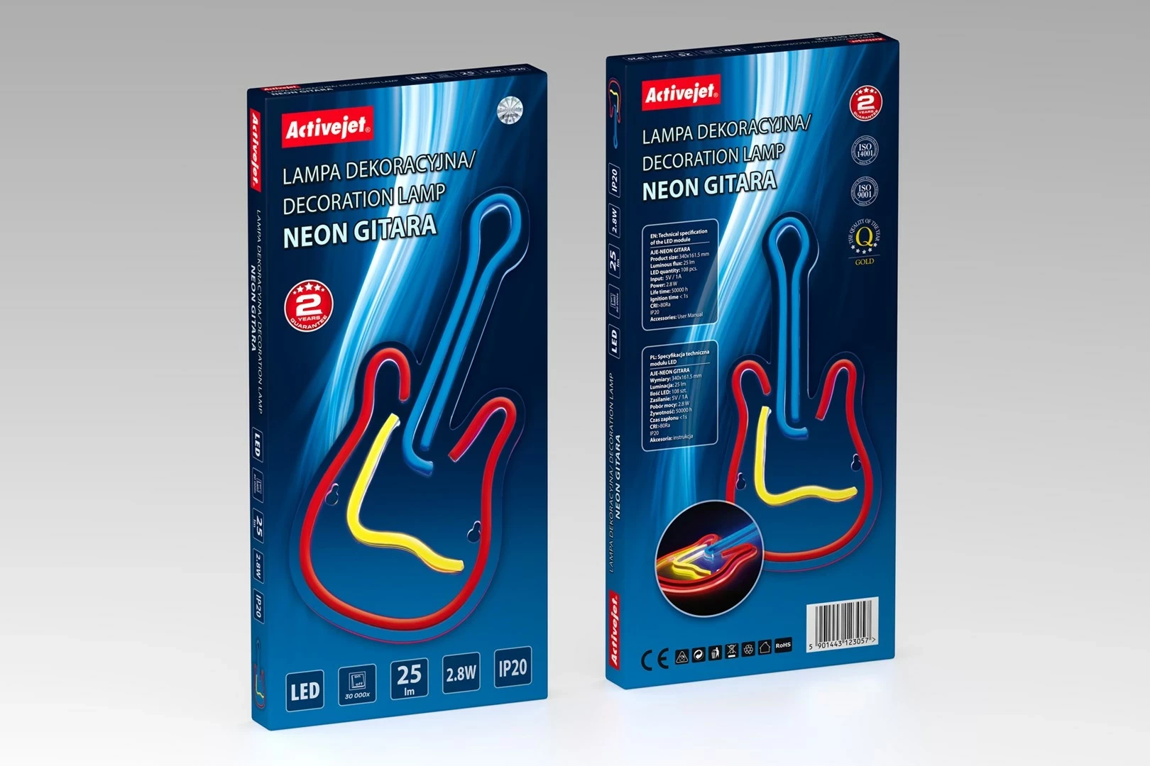 Dritë LED Activejet Neon AJE-NEON GITARA, Multikolor