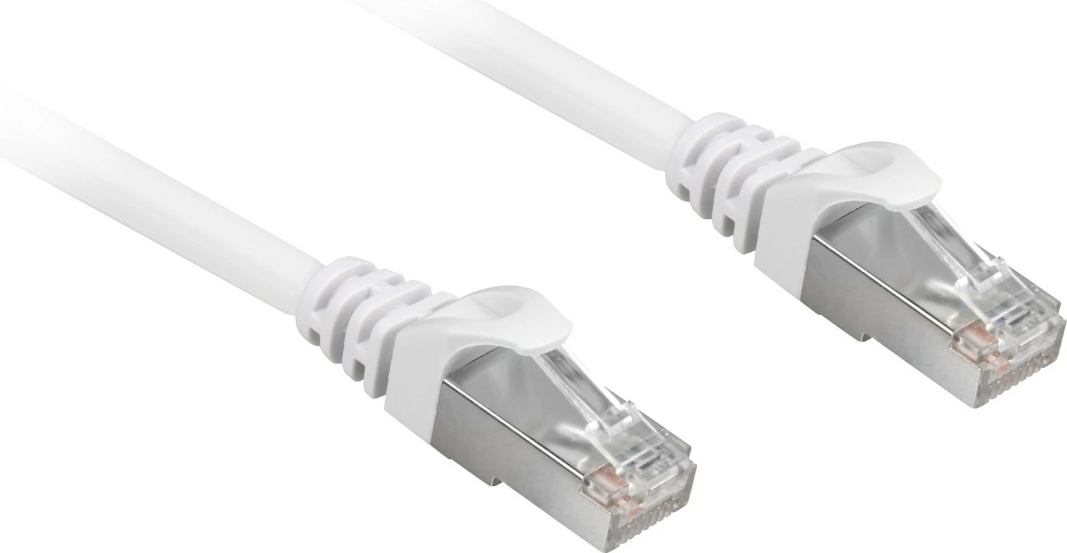 Kabllo rrjeti SHARKOON RJ45 Cat6a S/FTP LSOH, 25 cm, e bardhë