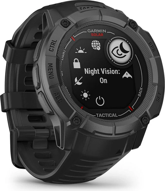 Smartwatch Garmin Instinct 2X Solar Tactical Edition, 1.1" MIP, GPS, 50 mm, e zezë