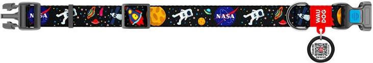 Qafore najloni për qen Waudog NASA me QR kod, M