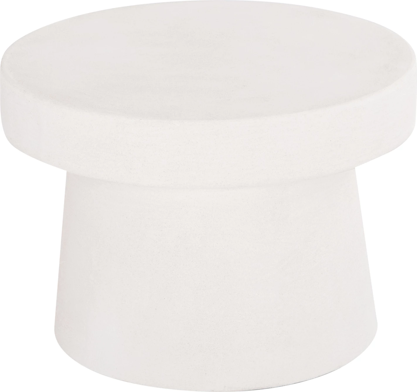 Tavolinë kafeje e rrumbullakët seri Santorini FH18051 MDF ngjyrë off-white Φ60x42.5Hcm.