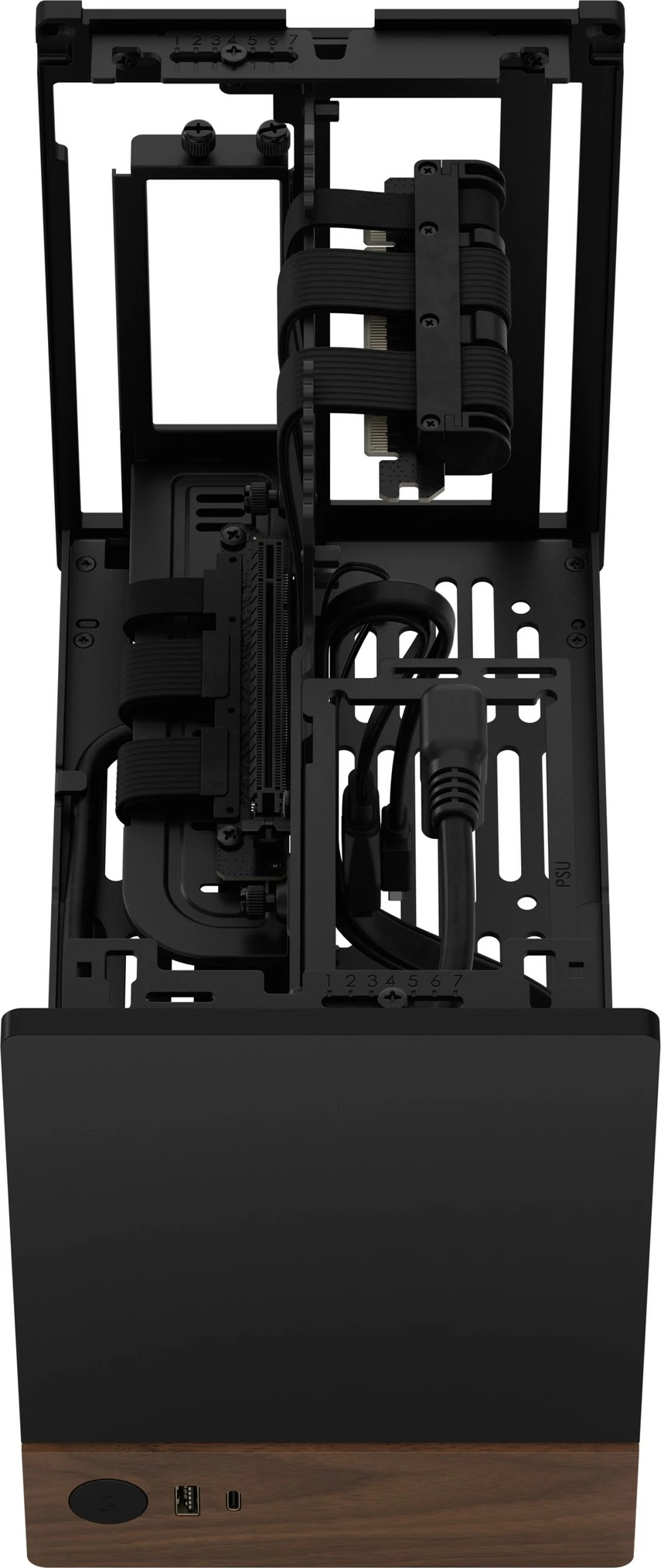Kasë Fractal Design Terra, Mini-ITX, Alumini, Walnut, Graphite