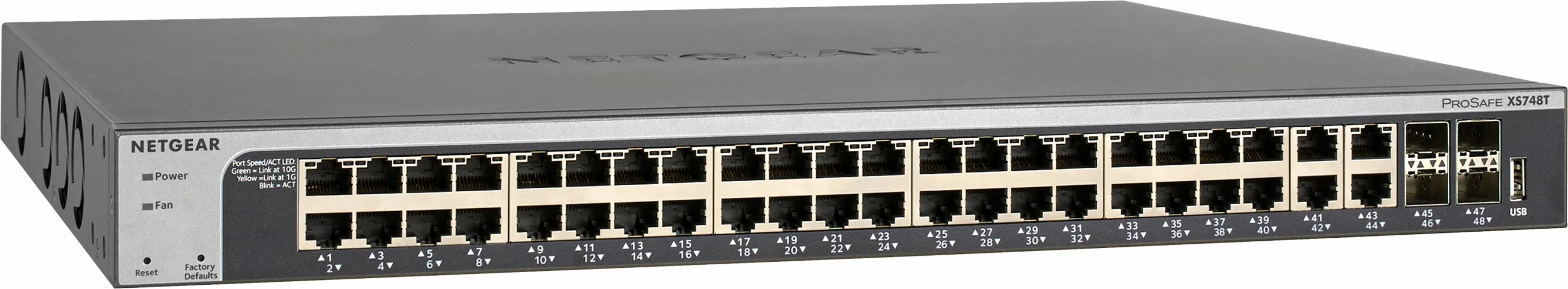 Switch NETGEAR XS748T, 48 porta, 10G Ethernet, Managed, rackmount