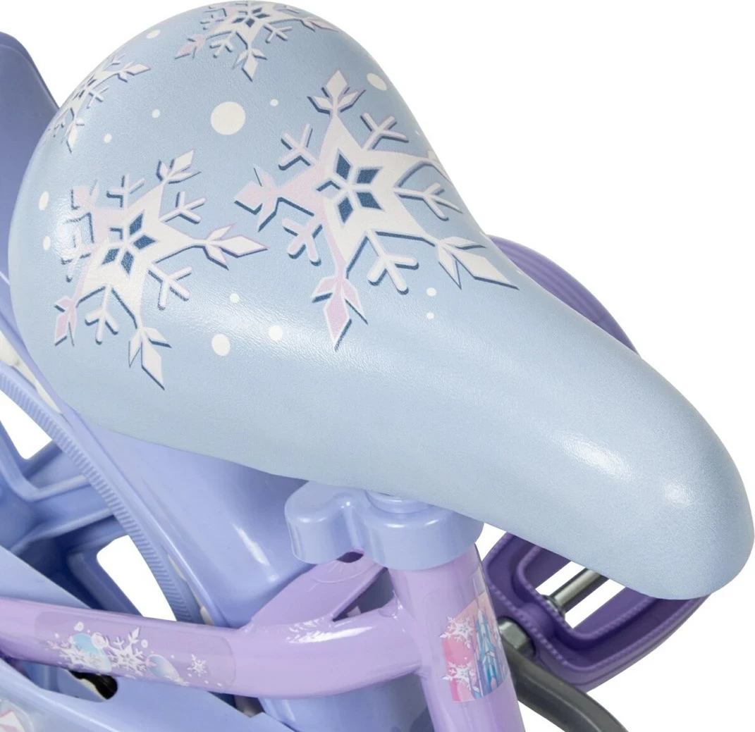 Biçikletë fëmijësh HUFFY Disney Frozen 12", 22294W, e bardhë/vjollcë, me 4 rrota