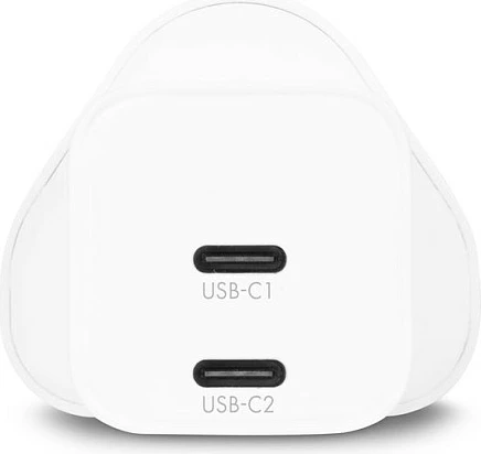 Karikues muri DICOTA GaN 45W, 2x USB-C, prizë UK, i bardhë
