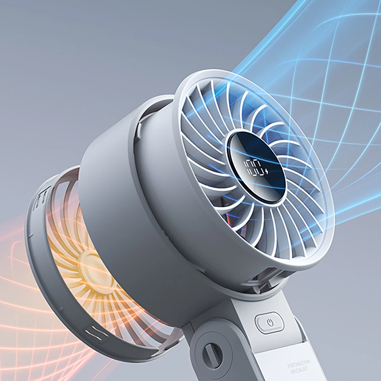 Ventilator dore Jisulife Life7, 3600mAh, USB-C, Gri