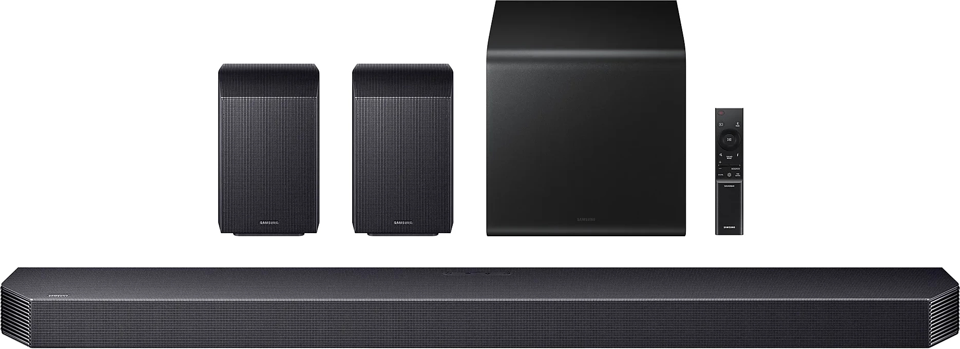 Soundbar Samsung HW-Q930F/EN 9.1.4 Dolby Atmos me subwoofer + 2 altoparlantë të pasëm, Titan Black, set