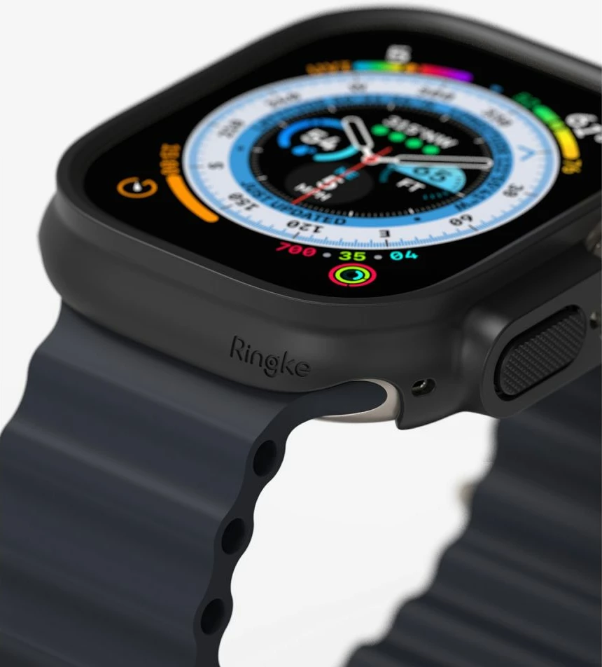 Mbështjellës Ringke Slim për Apple Watch Ultra 1/2 (49mm), 2 copë, Transparent dhe Mat Zi